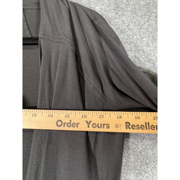 Eileen Fisher Cardigan Women Petite Small Gray Open Front Draped Lagenlook - Picture 4 of 8